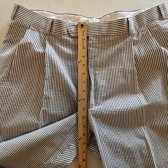 Haspel Seersucker Suit Pants 100% Cotton - Pants 40W Blue/white $245 - Picture 8 of 13